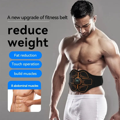 Abs Trainer Belt EMS Abdominal Muscle Stimulator Electric Toning Belts USB Waist Belly Weight Loss Home Gym Fitness Massager