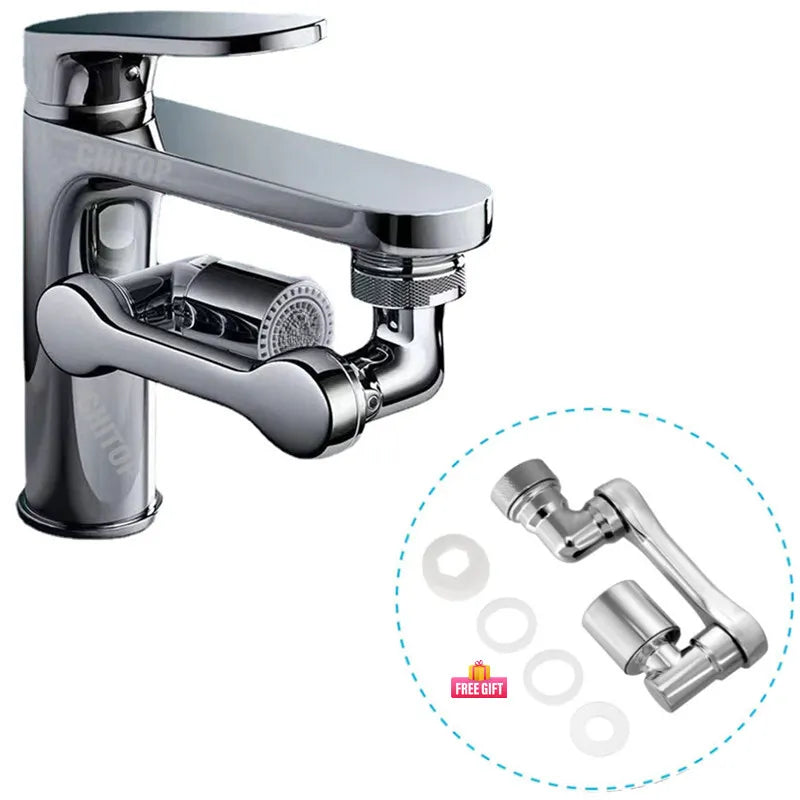 SwivelReach™ Kitchen Faucet Sprayer: 1080° Dual-Flow Rotation for Versatile Use - MAGNET MARKET