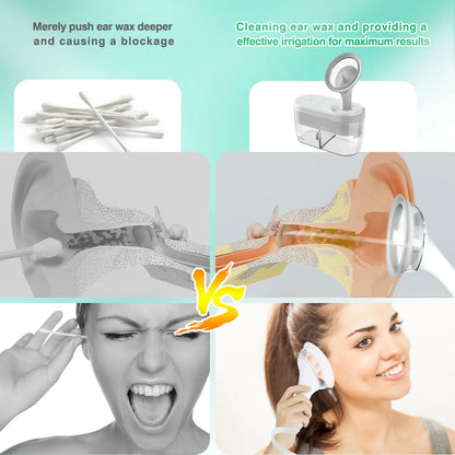 Electric Ear Water Cleaner Earwax Ear Wax Removal Irrigation System Safety Ear Washer Cleaning Adults Kids Ear Cleaner Kits