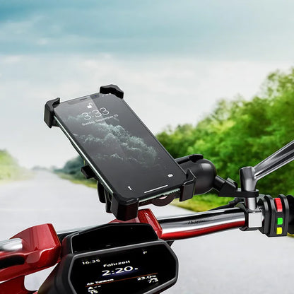 2022 Upgraded Motorcycle Phone Holder 15W Wireless Charger USB QC3.0 Fast Charging Bike Smartphone Stand 360 Cellphone Support