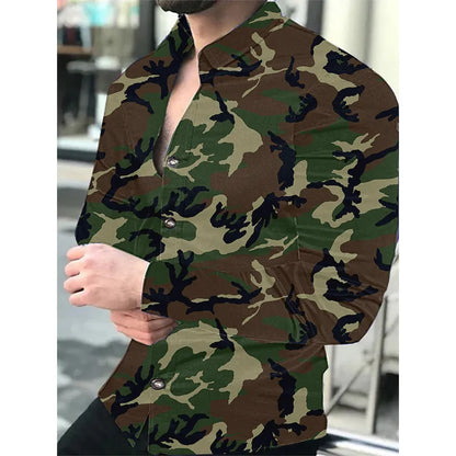 Fashion men's long sleeved shirt trend design Starry Sky Luxury shirts Men's social street casual shirt 2023 Lapel long sleeved - MAGNET MARKET