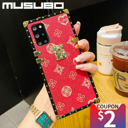 Musubo Cases For Samsung Galaxy S22 S23 Ultra S21 10 Plus S20 FE Fundas Brand Cover A13 A12 A52S A53 A32 A03S Luxury Coque Capa