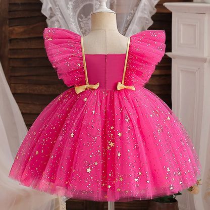 Enchanting Sequin Ruffled Dress: Elegant Attire for Your Little Princess