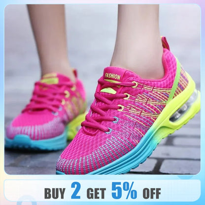 Women Shoes Running Shoes For Women Outdoor Elastic Jogging Sneakers Air Cushion Sports Shoes Tennis