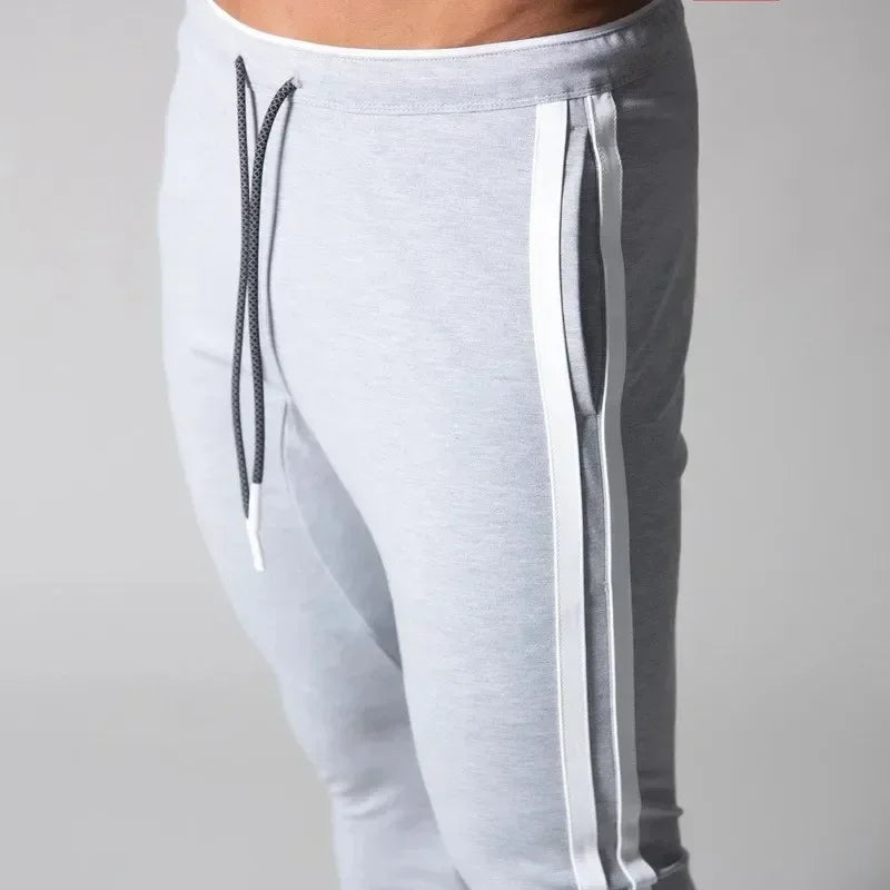 Joggers Men Striped Sweatpants Casual Long Pants Men Fitness Running Workout Track Trousers