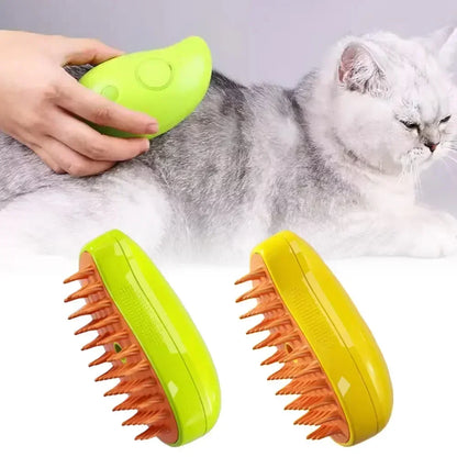 3-in-1 Electric Steamy Pet Brush - Multifunctional Grooming and Massage Tool for Happy, Healthy Pets! - MAGNET MARKET