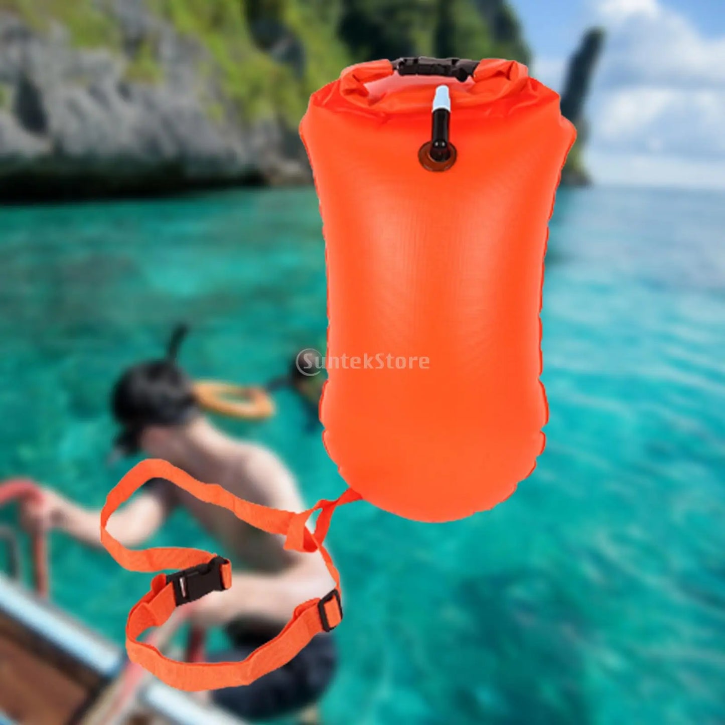 NEW Safety Swim Buoy Upset Inflated Flotation Device For Open Water Swimming Swim Buoy for Water Sports