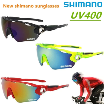 New Shimano Men's and Women's Bicycle Sunglasses UV400 Protection Outdoor Sports Road Bicycle Goggles 6 Colors