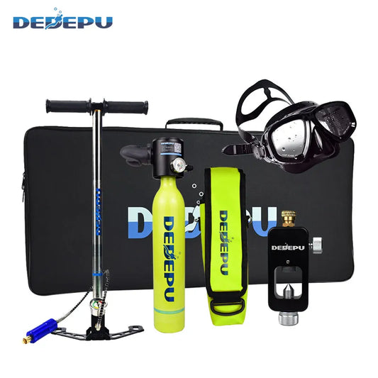 DEDEPU Mini Scuba Tank Diving Equipment Underwater Diving Cylinder Inflator 0.5L Outdoor Oxygen Tank 5-10 Minutes Spearfishing