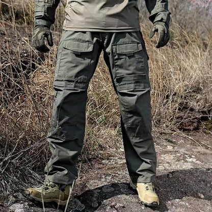 Tactical Cargo Pants Mens Multi-Pockets Wear-resistant Military Trousers Outdoor Training Hiking Fishing Casual Loose Pants Male