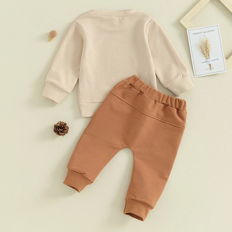 Lioraitiin Toddler Baby Boy Letter Print Winter Outfit: Cozy Style for Little Explorers