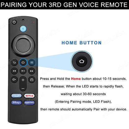 L5B83G Voice Remote Control Replacement for Fire TV Stick 4K MAX 3rd Gen / Cube 1st 2nd Gen / Stick Lite Smart Home Appliance