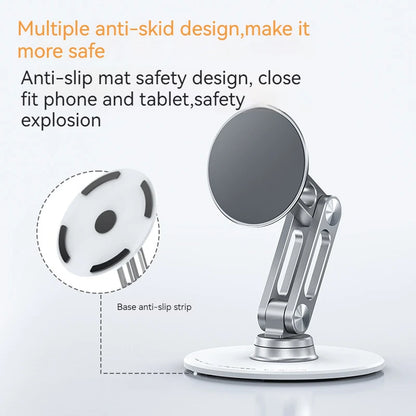 Desk Magnetic Cellphone Stand Metal Rotating Smartphone Holder Moible Phone Support Bracket for iPhone Samsung Xiaomi