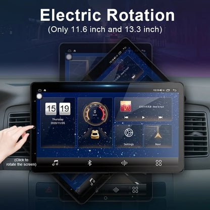 Radio for Vehicle 13 Inch Car Multimedia Player Rotatable Screen 2 Din Carplay Stereo Receiver For Ford bmw Android Auto Wireles