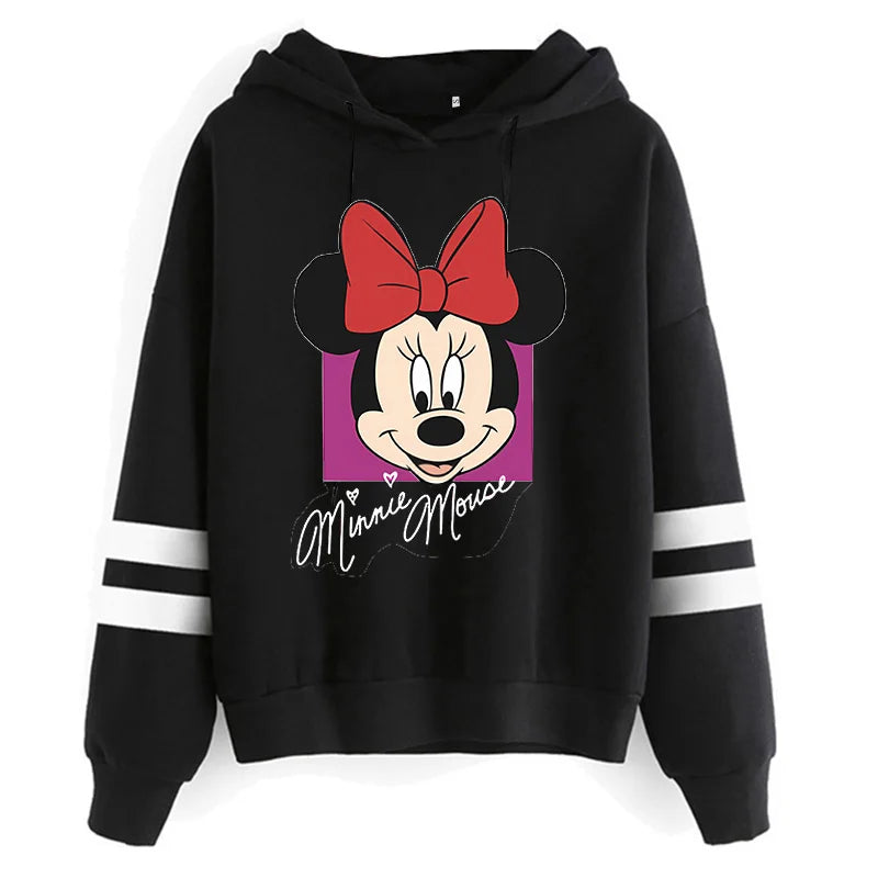 Grunge Harajuku Cartoon Anime Sweatshirt Disney Minnie Mouse Hoodie Clothes Girl Boy Mickey Hoody Top Hoodies Y2k 90s Kawaii