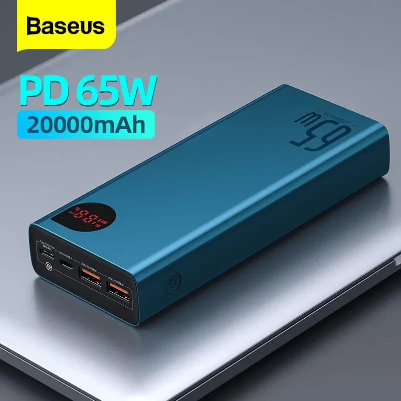 Baseus 65W Power Bank - Your Ultimate 20000mAh Portable Charging Solution! - MAGNET MARKET