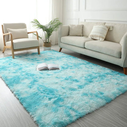 Plush Carpet Suitable For Living Room White Soft Fluffy Carpets Bedroom Bathroom Non-slip Thicken Floor Mat Teen Room Decoration