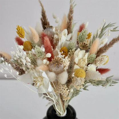 New Product 30CM Boho Mix Dried Flower Small Bouquet Customized Dried Flower Bouquet for Valentine Gift Living Room Decoration