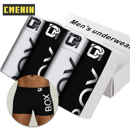 CMENIN 4Pcs Man Underpants Boxershorts Cotton Men Boxers Male Breathable Underwear Men’s Panties Soft Boxer Free Shipping OR212