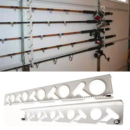 A Pair Fishing Rod Rack For 10 Rods Storage Pole Rod Holder Suit Ceiling Wall Mount Garage Organizer Fishing Rod Accessories