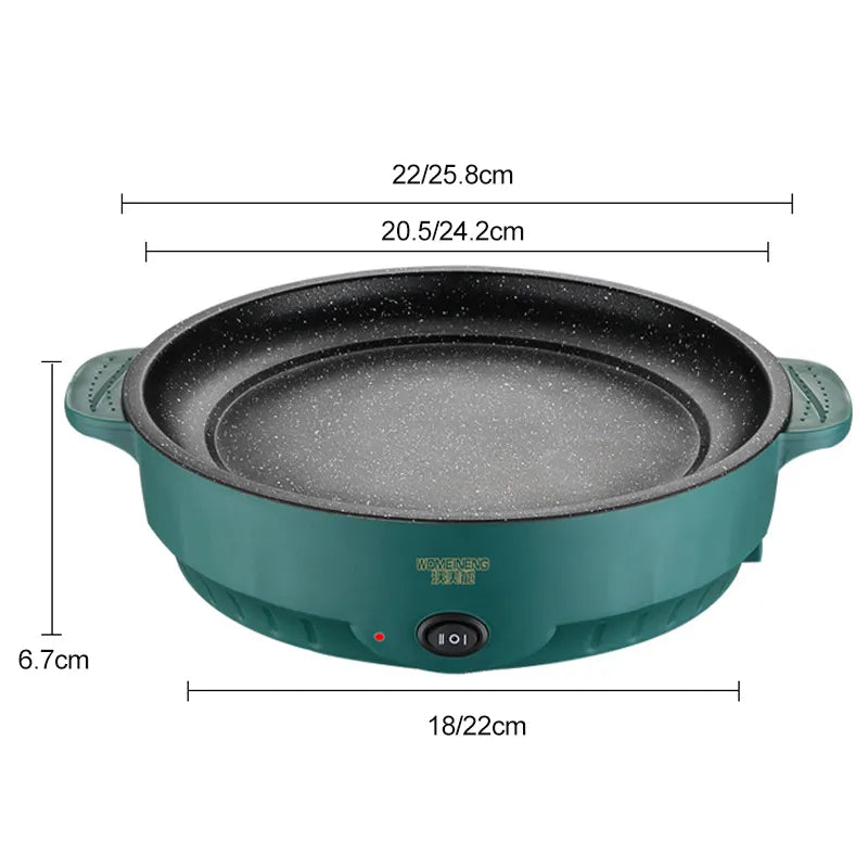 Electric MultiCooker Frying Pan - Versatile 2-in-1 Non-Stick Cooking Machine! - MAGNET MARKET