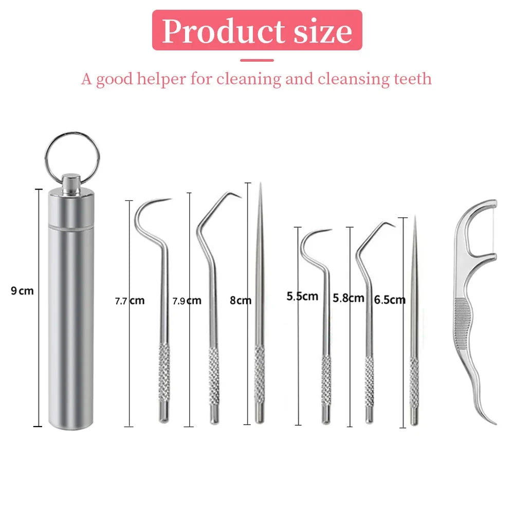 Revolutionize Oral Hygiene: Stainless Steel Toothpick Set for On-the-Go Clean - MAGNET MARKET