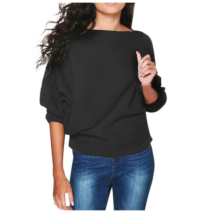 2024 Autumn Women’s Solid Color Round Neck Loose Sweatshirt Fashion Long Sleeve Pullover Tops Casual Oversized Sweatshirts