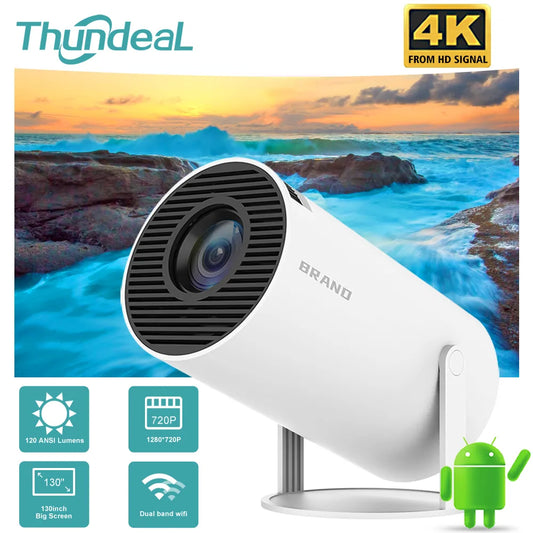 Thundeal HY300 Android Wi-Fi Smart Portable Projector: HD Visuals Anywhere - MAGNET MARKET