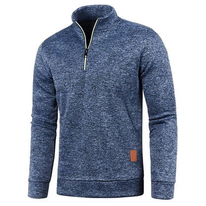 Warmth Meets Style: Men's Half-Zip Thicker Pullover for Autumn and Winter - MAGNET MARKET