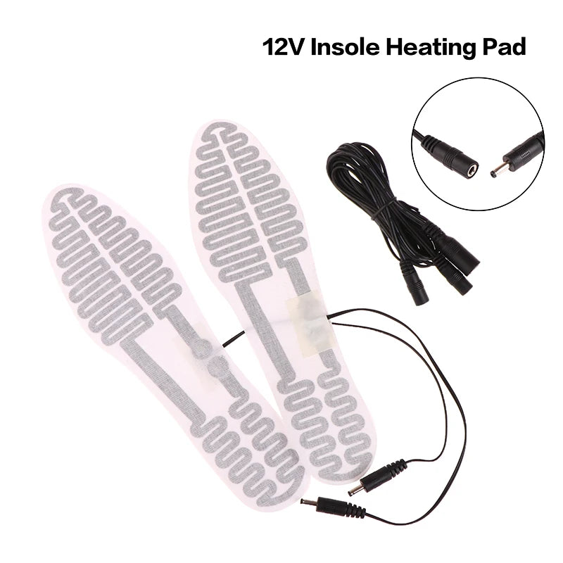 Winter 12V Heated Insole Foot Warmer Electric Heating Pads Far Infrared Heating Element Outdoor Sports DIY Shoe Accessories