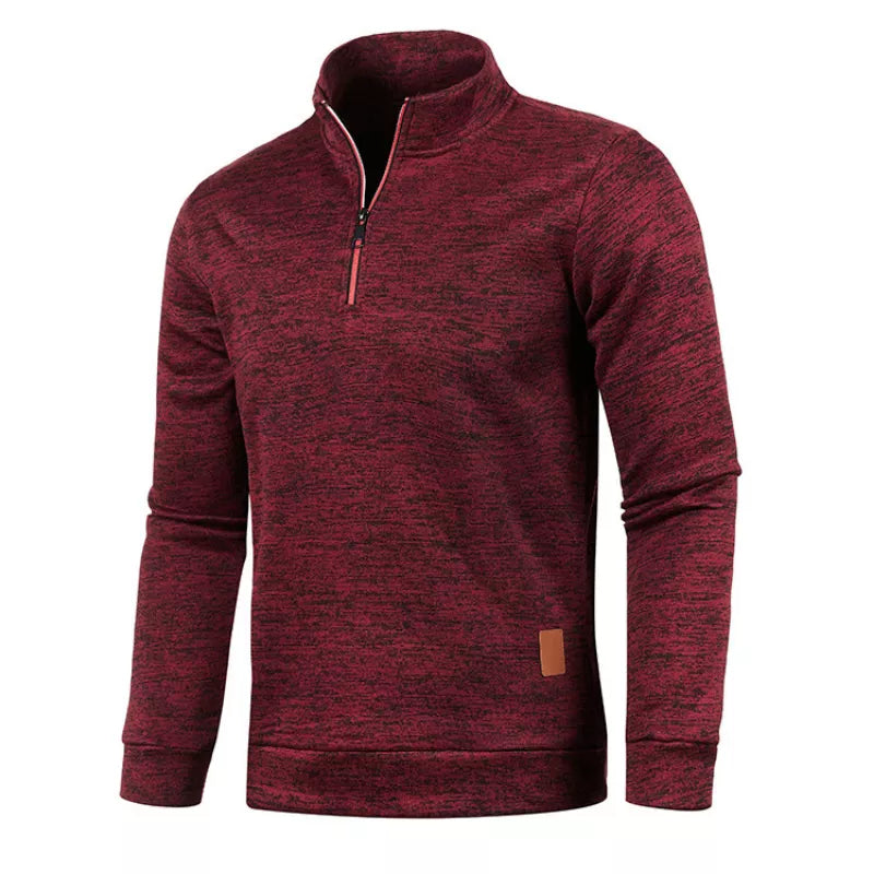 Warmth Meets Style: Men's Half-Zip Thicker Pullover for Autumn and Winter - MAGNET MARKET