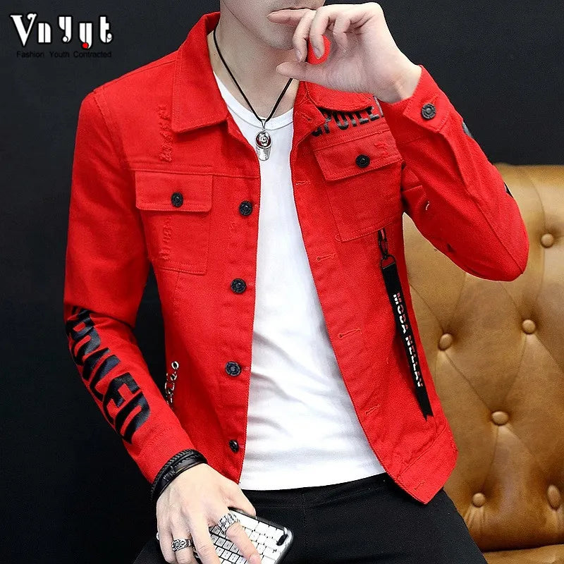 Spring And Autumn Jeans Coat Men's Korean-style Fashion Students Handsome Versatile Jacket MEN'S Wear Summer Men's Denim Jacket - MAGNET MARKET