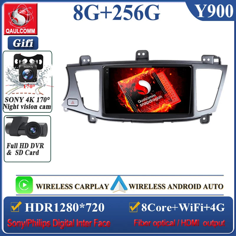 Android13 Qualcomm For KIA K7 Cadenza 2009 - 2013 Multimedia Car GPS Player Navigation Touch Screen Monitor Electronics Vehicle