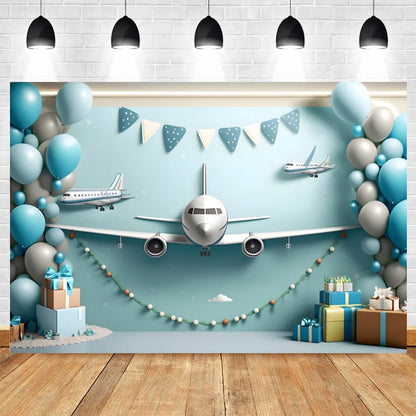 Newborn Baby 1st Birthday Party Photography Backdrop Balloons Boy and Girl Photographic Cakesmash Background Photo Studio Props