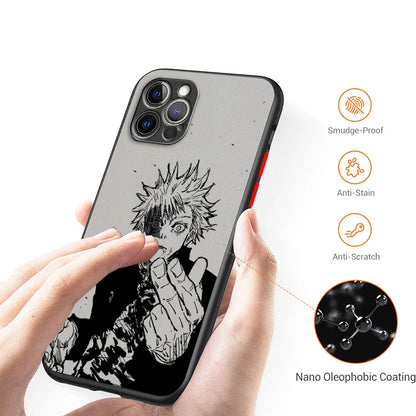 Jujutsu Kaisen Anime Comics Phone Case For iPhone 14 13 12 11 Pro Max mini XS Max XR X 8 7 6 Plus SE Frosted Translucent