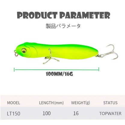 IMAKATSU Trairao Pencil 10cm 16g Fishing Lure Topwater Walking Bait Treble Hook Lifelike Artificial Bait Surface Pencil Wobblers