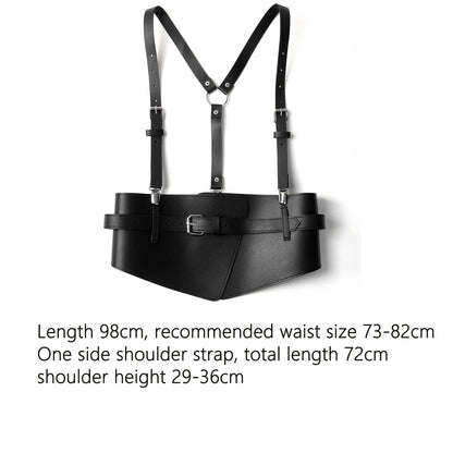 Fashionable Women's Strap Shoulder Belts For Lady Waistband Suspender Decorative Skirt Goth Adjustable For Shirt Dress Overcoat