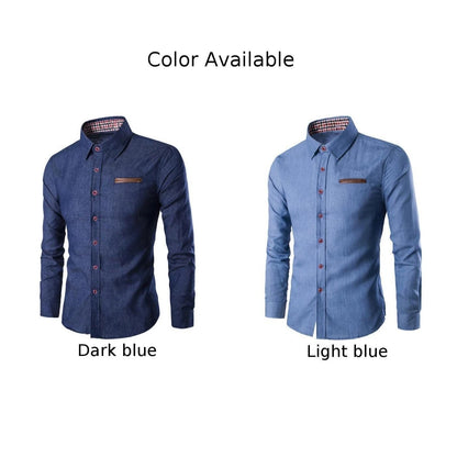 Tops Men\'s Shirt Casual Collared Dress Shirt Button Down Elegant Formal Four Seasons Lightweight Regular Stylish