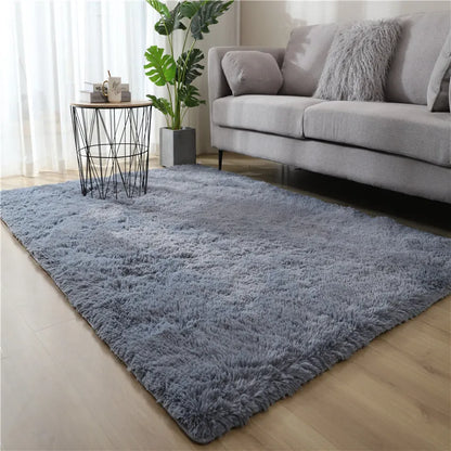 Carpets For Living Room Modern Sofas Grey Fluffy Carpet Bedroom Decoration Anti-slip Furry Large Rug Washable Floor Covering Mat