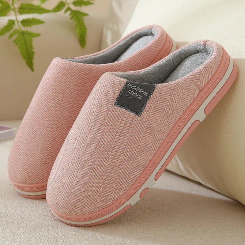 Women Men Couples Home Slippers New Fashion Warm Winter Furry Soft Short Plush Slipper Non Slip Bedroom Slides Indoor Shoes