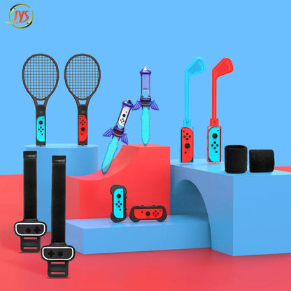 NEW 12 In 1 Switch Sports Bundle Set Golf Club/Tennis Racket/Sport Game Joycons for Nintendo Switch Game Accessories