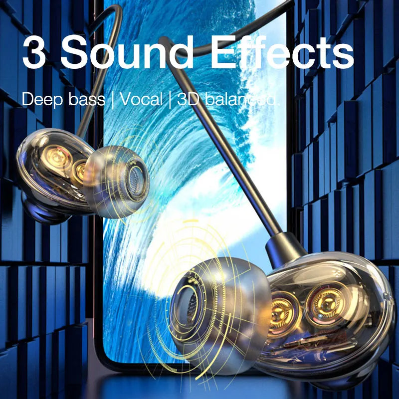 EARDECO 4 Speakers Wireless Bluetooth Headphones 5.0 Bass Earphone Headphone Stereo Phone Game Headset 100 Hours Playback IPX5