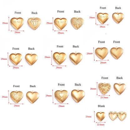 Stainless Steel  Mirror Polished Charms Openable Love Heart Photo Frame Locket Pendants Put Photos Memorial Jewelry Making Gift