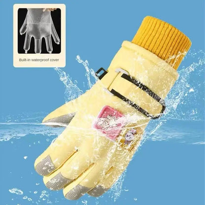 Fleece Gloves Five Fingers Plus Velvet Autumn And Winter The New Windproof Winter Sports Accessories Best Seller Ski Gloves Ski