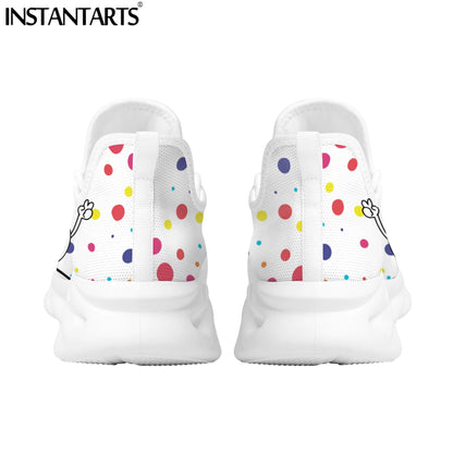 INSTANTARTS New Trend Women Flats Cartoon Dentist Tooth Pattern Casual Shoes Breathable Mesh Female Sneakers Zapatos Mujer 2022