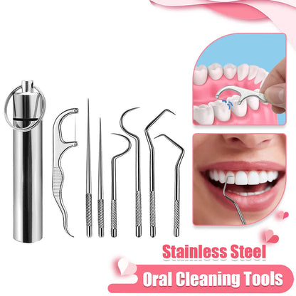 Revolutionize Oral Hygiene: Stainless Steel Toothpick Set for On-the-Go Clean - MAGNET MARKET