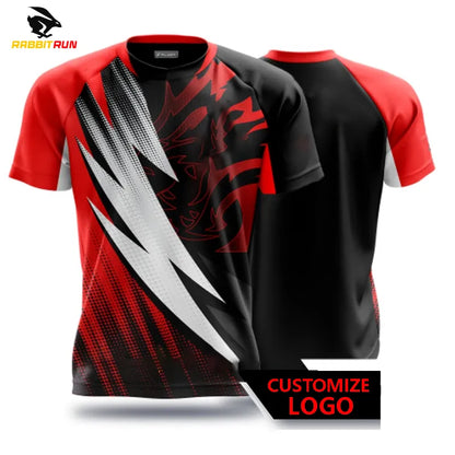 New Men's T-shirts for Men Quick-Drying Tees Shirt Uniforms Game competition Clothing Printed T-shirts Boys Breathable Sport