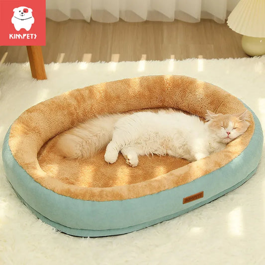 Kimpets Cat Bed Dog Pet Bed Kennel Non-Slip Winter Warm Small Dog Kennel Sleeping Removed Washed Soft Puppy Cushion Cat Supplies