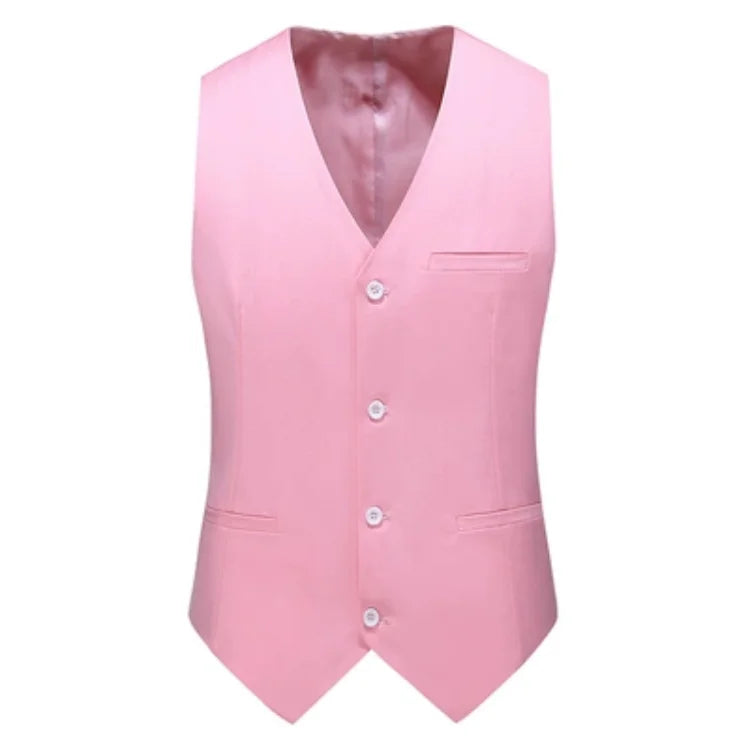 Luxury Men's Wedding Suit Vests 2023 New Fashion Male Slim Solid Color business Office Large Size Formal Suit Vest Men Gentleman - MAGNET MARKET