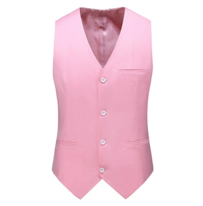 Luxury Men's Wedding Suit Vests 2023 New Fashion Male Slim Solid Color business Office Large Size Formal Suit Vest Men Gentleman - MAGNET MARKET